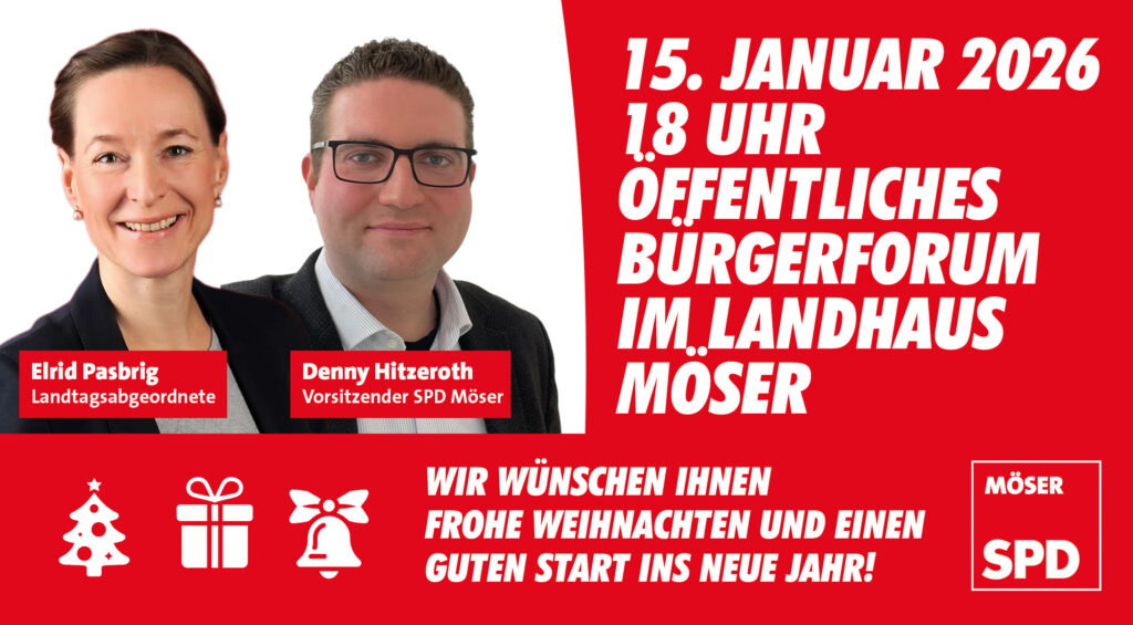 Bürgerforum der SPD Möser am 15. Januar 2026